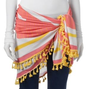 Mudd Women Wrap Scarf Sarong Blanket Tasseled